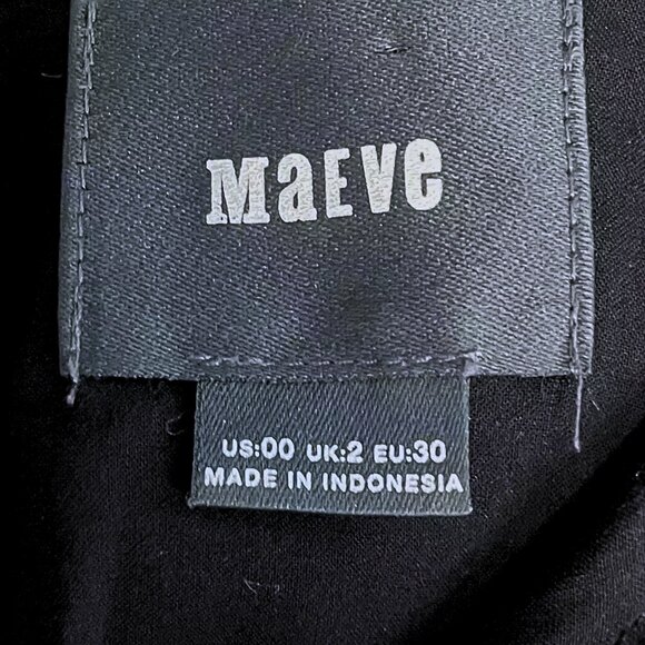 Anthropologie Maeve Elia Open Shoulder Navy Blue Floral Ruffle Sleeve Mini Dress - Picture 16 of 16